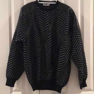 Vintage Mondo di Marco men’s Leather sweater